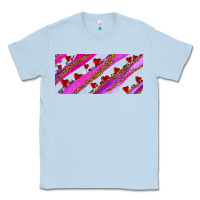 Dusty Blue leopar and cowhide with heart candies Classic Tee - AdoDesignShop