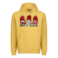 Antique Gold gnome with christmas lights Premium Hoodie - JahusDesignShop