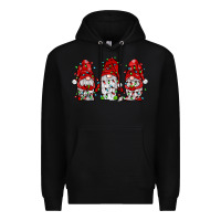 Black gnome with christmas lights Premium Hoodie - JahusDesignShop