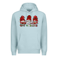 Blue Mist gnome with christmas lights Premium Hoodie - JahusDesignShop