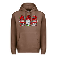 Chestnut gnome with christmas lights Premium Hoodie - JahusDesignShop