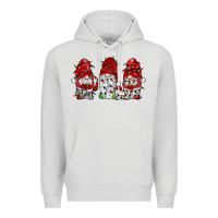 Dove Grey gnome with christmas lights Premium Hoodie - JahusDesignShop
