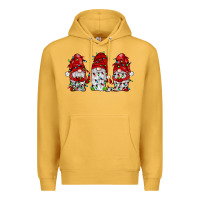 Mustard gnome with christmas lights Premium Hoodie - JahusDesignShop