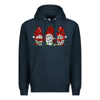 Navy gnome with christmas lights Premium Hoodie - JahusDesignShop