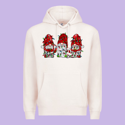 Gnome With Christmas Lights Premium Hoodie Designed By Jahusdesignshop
