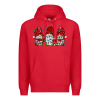 Red gnome with christmas lights Premium Hoodie - JahusDesignShop