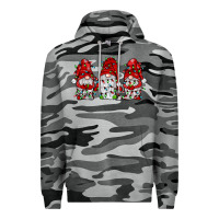 Slate Camo gnome with christmas lights Premium Hoodie - JahusDesignShop