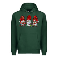 Sports Green gnome with christmas lights Premium Hoodie - JahusDesignShop