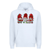 White gnome with christmas lights Premium Hoodie - JahusDesignShop