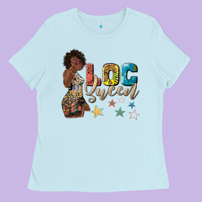 Ladies Tee afro woman loc queen