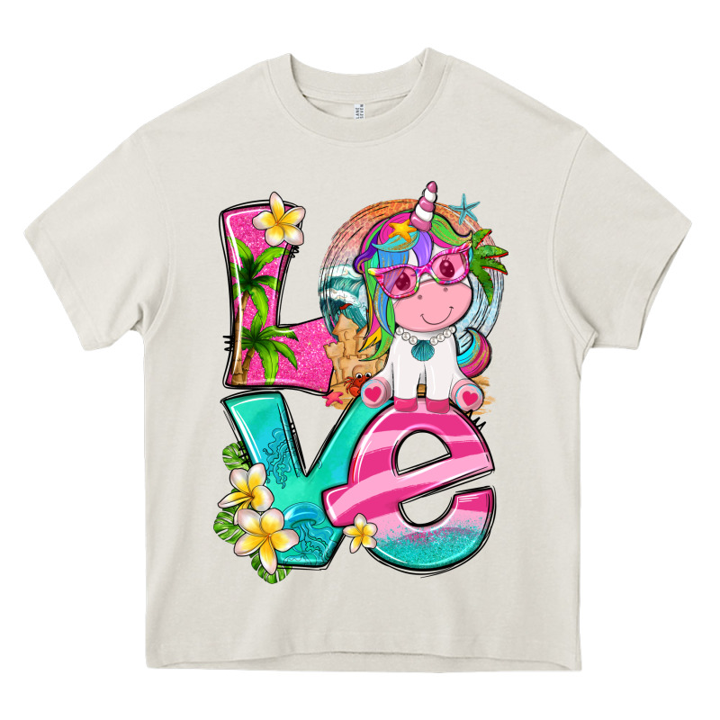 Love Summer Unicorn Heavy Core Tee by texasbilliewilder | Teevron