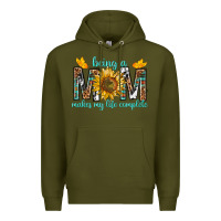 Army Green Being a Mom Makes My Life Complete Premium Hoodie - texasbilliewilder
