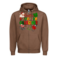 Chestnut santas favorite caregiver Zipper Hoodie - MaliasSmallBusiness