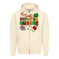 Sandshell santas favorite caregiver Zipper Hoodie - MaliasSmallBusiness