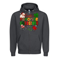 Smoke santas favorite caregiver Zipper Hoodie - MaliasSmallBusiness