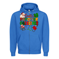 True Royal santas favorite caregiver Zipper Hoodie - MaliasSmallBusiness