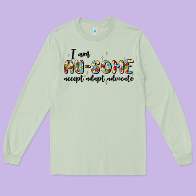 I Am Au Some Long Sleeve Tee Designed By Maliassmallbusiness