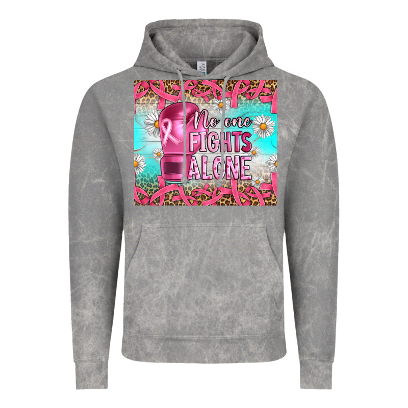 Breast Cancer  No One Fıghts Alone Tumbler Vintage Hoodie by Artiststas | Teevron