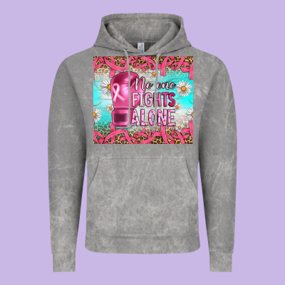 Breast Cancer  No One Fıghts Alone Tumbler Vintage Hoodie Designed By Artiststas