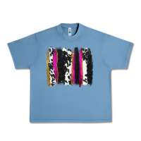 Pebble Blue cow , yellow and pink glitter brushstrokes Urban Heavy Tee - AdoDesignShop