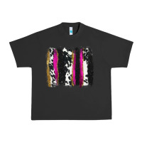 Pigment Black cow , yellow and pink glitter brushstrokes Urban Heavy Tee - AdoDesignShop