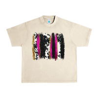 Sandshell cow , yellow and pink glitter brushstrokes Urban Heavy Tee - AdoDesignShop