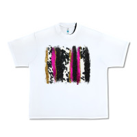 White cow , yellow and pink glitter brushstrokes Urban Heavy Tee - AdoDesignShop