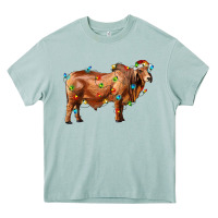 Arona brahman bull with christmas lights Heavy Core Tee - RanaPortraitStore