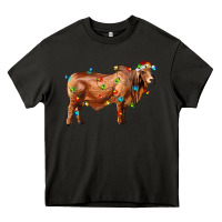 Asphalt brahman bull with christmas lights Heavy Core Tee - RanaPortraitStore