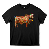 Black brahman bull with christmas lights Heavy Core Tee - RanaPortraitStore