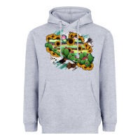 Heather Grey Guerrero Map Heavyweight Hoodie - RanaPortraitStore