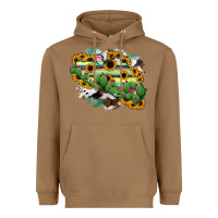 Toasted Coconut Guerrero Map Heavyweight Hoodie - RanaPortraitStore