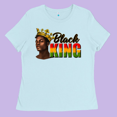 Ladies Tee afro man black king