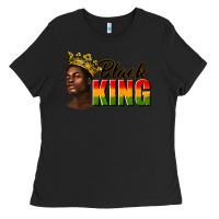 Black afro man black king Ladies Tee - texasbilliewilder