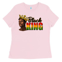 Bubblegum Pink afro man black king Ladies Tee - texasbilliewilder