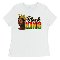 White afro man black king Ladies Tee - texasbilliewilder