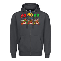 Smoke ho ho ho reindeer Zipper Hoodie - MaliasSmallBusiness