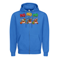 True Royal ho ho ho reindeer Zipper Hoodie - MaliasSmallBusiness