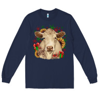 Navy christmas charolais Long Sleeve Tee - JahusDesignShop