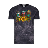 Cloud Black coffee group and sunflowers Vintage Tee - Artiststas