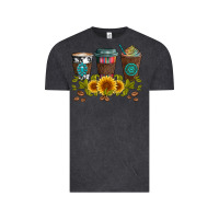 Vintage Black coffee group and sunflowers Vintage Tee - Artiststas