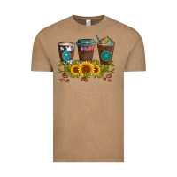 Vintage Coffee coffee group and sunflowers Vintage Tee - Artiststas