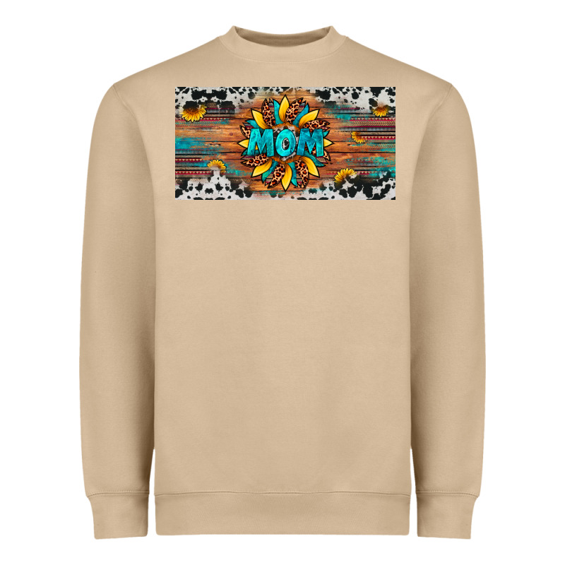 Leopard Sunflower Mom License Plate Heavyweight Sweatshirt by Artiststas | Teevron