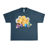 Midnight Navy chicks eggs daisy easter Urban Heavy Tee - Artiststas