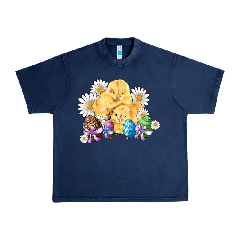 Chicks Eggs Daisy Easter Urban Heavy Tee by Artiststas | Teevron
