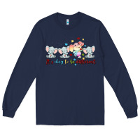 Navy it's okay to be different Long Sleeve Tee - MaliasSmallBusiness