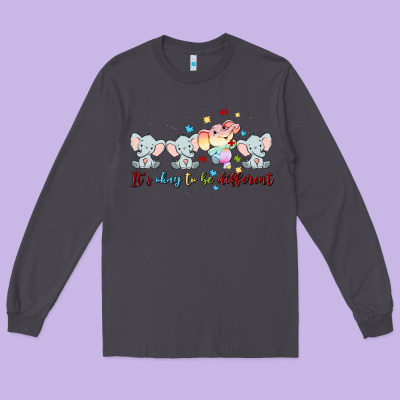 It's Okay To Be Different Long Sleeve Tee Designed By Maliassmallbusiness