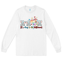 White it's okay to be different Long Sleeve Tee - MaliasSmallBusiness