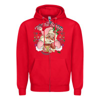 Red mexican christmas Zipper Hoodie - MaliasSmallBusiness