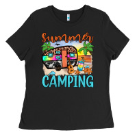 Black summer camping Ladies Tee - JahusDesignShop